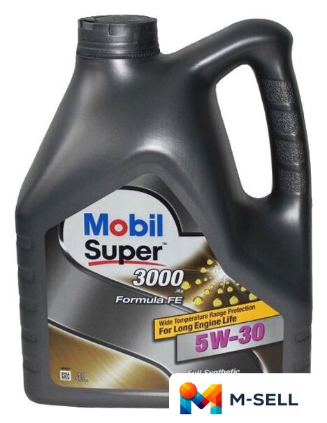 Моторное масло Mobil Super 3000 X1 Formula FE 5W-30 4л - Изображение №1 — Мульти e-магазин M-SELL
