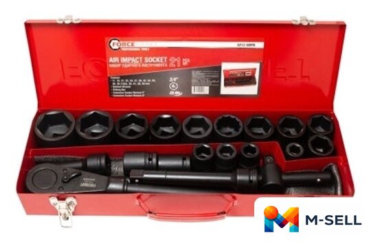 Набор трещотка с головками ForceKraft FK-6212-5MPB (21 предмет) - Изображение №1 — Мульти e-магазин M-SELL