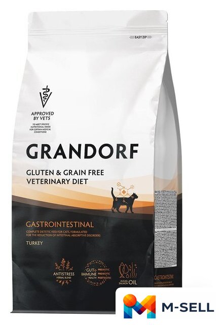 Сухой корм для кошек Grandorf Vet Cat Gastrointestinal 2 кг - Изображение №1 — Мульти e-магазин M-SELL
