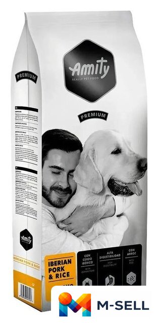 Сухой корм для собак Amity Super Premium с иберийской свининой (14 кг) - Изображение №1 — Мульти e-магазин M-SELL
