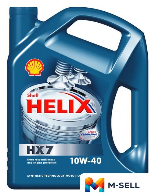 Моторное масло Shell Helix HX7 10W-40 4л - Изображение №1 — Мульти e-магазин M-SELL