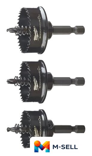Набор коронок Milwaukee Shockwave Impact 49224800 (3 шт) - Изображение №1 — Мульти e-магазин M-SELL