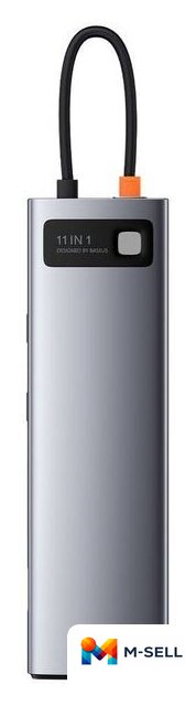 Док-станция Baseus Metal Gleam Series 11-in-1 Multifunctional HUB Type-C Hub Docking Station CAHUB-CT0G - Изображение №3 — Мульти e-магазин M-SELL