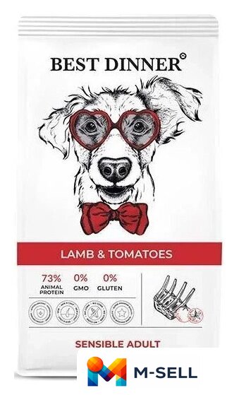 Сухой корм для собак Best Dinner Adult Sensible Medium & Maxi Lamb & Tomatoes (15 кг) - Изображение №1 — Мульти e-магазин M-SELL