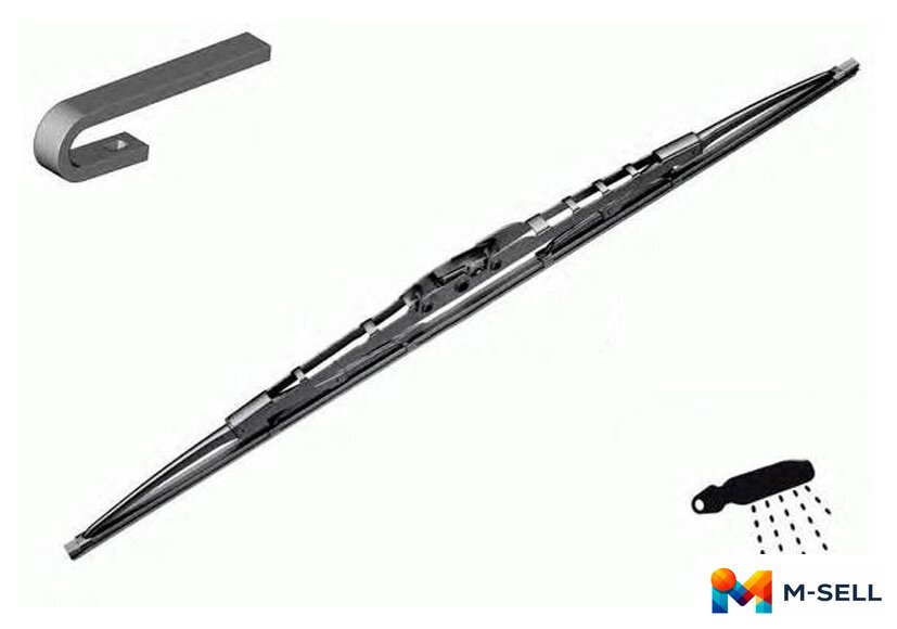 Щетки стеклоочистителя Bosch 3397005800 - Изображение №3 — Мульти e-магазин M-SELL