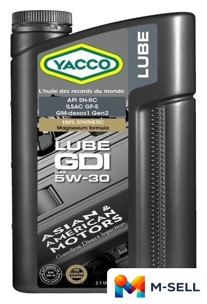 Моторное масло Yacco LUBE GDI 5W-30 2л - Изображение №1 — Мульти e-магазин M-SELL