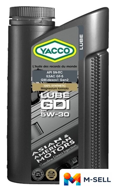 Моторное масло Yacco LUBE GDI 5W-30 1л - Изображение №1 — Мульти e-магазин M-SELL