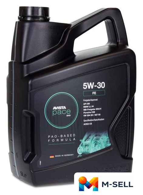 Моторное масло Avista pace EVO FE 5W-30 5л - Изображение №2 — Мульти e-магазин M-SELL