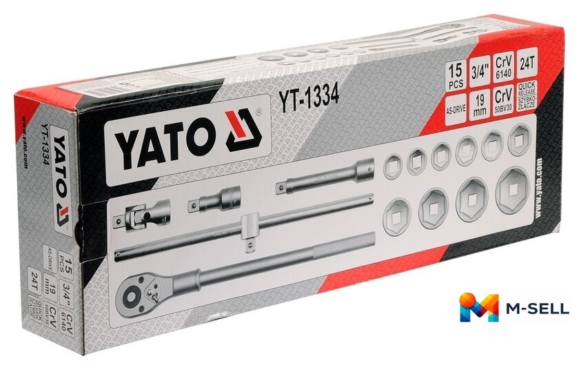 Универсальный набор инструментов Yato YT-1334 (15 предметов) - Изображение №3 — Мульти e-магазин M-SELL