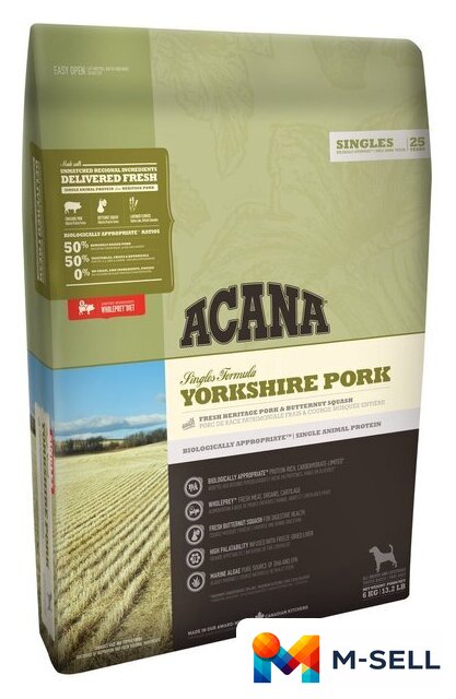 Сухой корм для собак Acana Yorkshire Pork 11.4 кг - Изображение №1 — Мульти e-магазин M-SELL