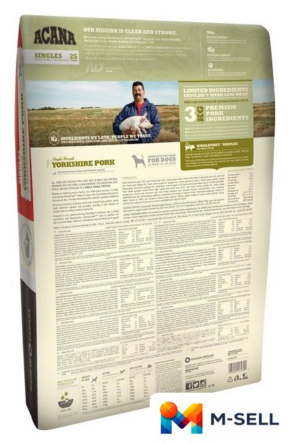 Сухой корм для собак Acana Yorkshire Pork 11.4 кг - Изображение №2 — Мульти e-магазин M-SELL