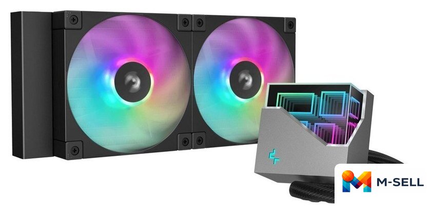 Система жидкостного охлаждения для процессора DeepCool LT240 BK ARGB R-LT240-BKAMNC-G-1 - Изображение №1 — Мульти e-магазин M-SELL