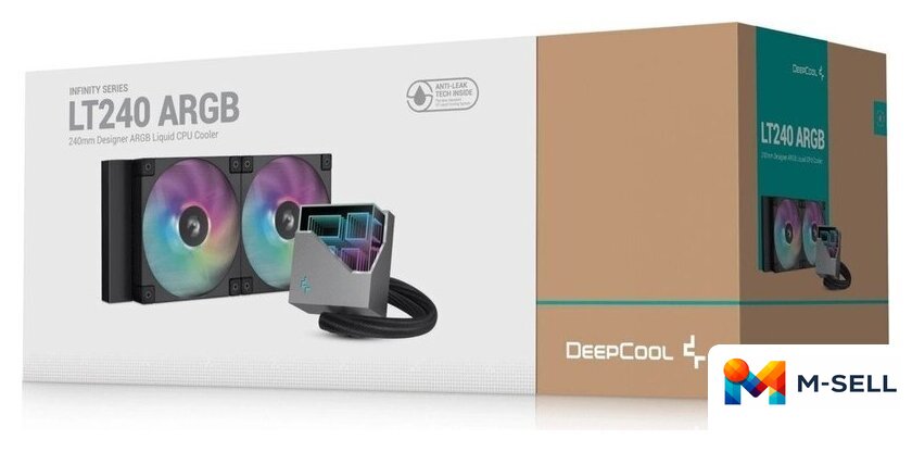 Система жидкостного охлаждения для процессора DeepCool LT240 BK ARGB R-LT240-BKAMNC-G-1 - Изображение №4 — Мульти e-магазин M-SELL