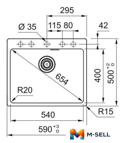 Кухонная мойка Franke MRG 610-54 FTL 114.0696.194 (черный матовый) - Изображение №2 — Мульти e-магазин M-SELL