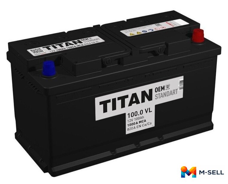 Автомобильный аккумулятор Titan Standart R+ (100 А·ч) - Изображение №1 — Мульти e-магазин M-SELL