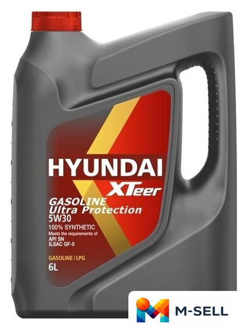 Моторное масло Hyundai Xteer Gasoline Ultra Protection 5W-30 6л - Изображение №1 — Мульти e-магазин M-SELL