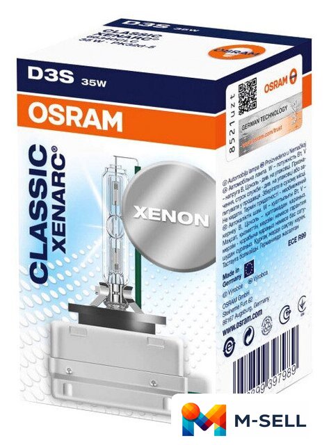 Ксеноновая лампа Osram D3S Xenarc Classic 1шт [66340CLC] - Изображение №1 — Мульти e-магазин M-SELL