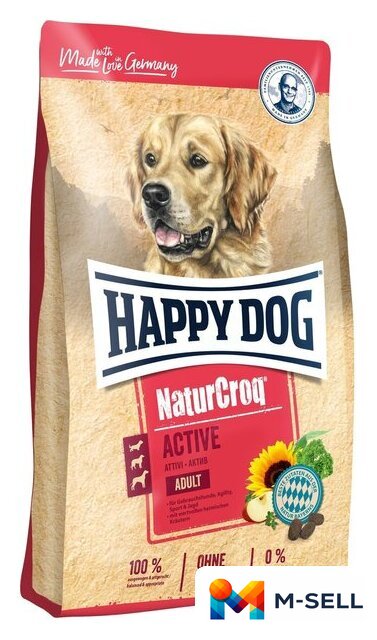 Сухой корм для собак Happy Dog NaturCroq Active 15 кг - Изображение №1 — Мульти e-магазин M-SELL