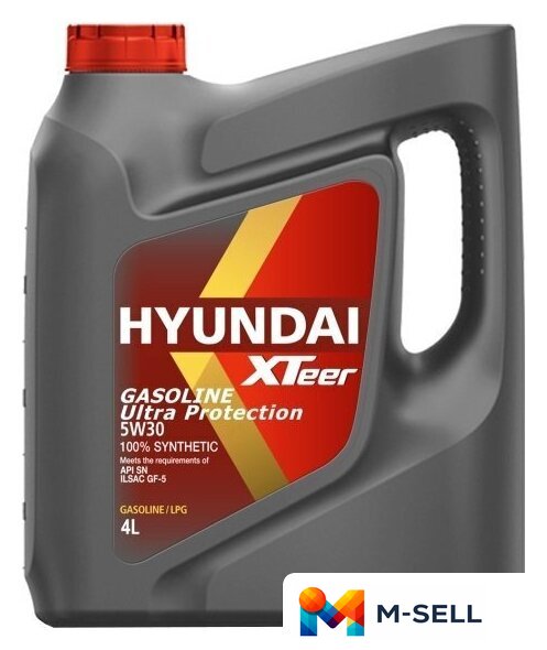 Моторное масло Hyundai Xteer Gasoline Ultra Protection 5W-30 4л - Изображение №1 — Мульти e-магазин M-SELL