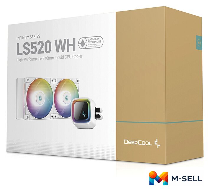 Система жидкостного охлаждения для процессора DeepCool LS520 WH R-LS520-WHAMNT-G-1 - Изображение №3 — Мульти e-магазин M-SELL