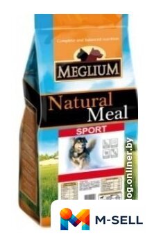 Сухой корм для собак Meglium Natural Meal Sport 15 кг - Изображение №1 — Мульти e-магазин M-SELL