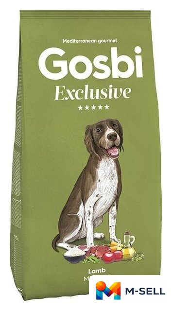 Сухой корм для собак Gosbi Gosbi exclusive lamb medium 12 кг - Изображение №1 — Мульти e-магазин M-SELL