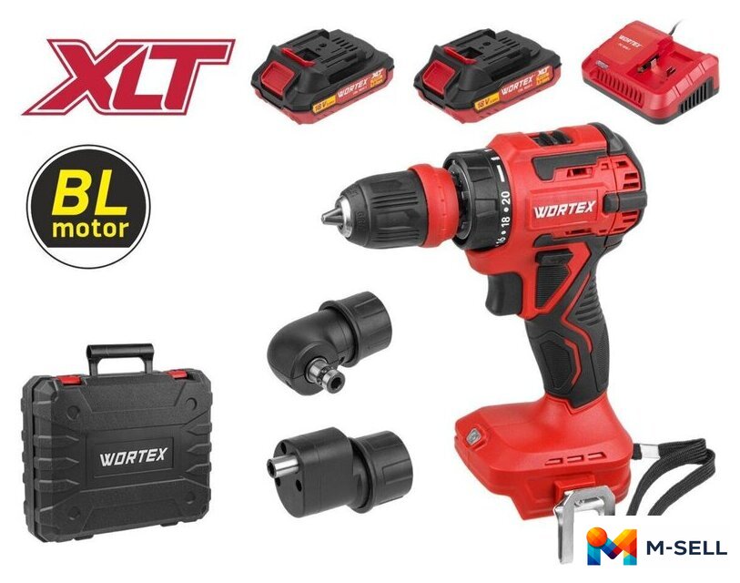 Дрель-шуруповерт Wortex BD 2025 LiSET ALL1 XLT 1325844 (с 2-мя АКБ, кейс) - Изображение №1 — Мульти e-магазин M-SELL