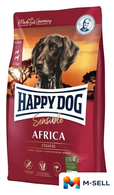 Сухой корм для собак Happy Dog Sensible Africa 12.5 кг - Изображение №1 — Мульти e-магазин M-SELL