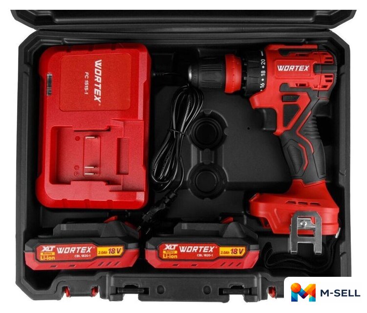 Дрель-шуруповерт Wortex BD 2025 LiSET ALL1 XLT 1325843 (с 2-мя АКБ, кейс) - Изображение №12 — Мульти e-магазин M-SELL