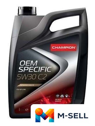 Моторное масло Champion OEM Specific C2 5W-30 4л - Изображение №1 — Мульти e-магазин M-SELL