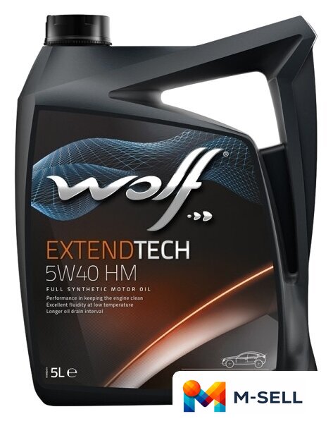 Моторное масло Wolf ExtendTech 5W-40 HM 5л - Изображение №1 — Мульти e-магазин M-SELL