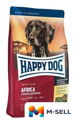 Сухой корм для собак Happy Dog Sensible Africa 4 кг - Изображение №1 — Мульти e-магазин M-SELL