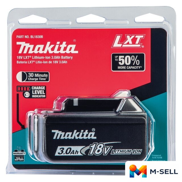 Аккумулятор Makita BL1830B (18В/3 а*ч) - Изображение №13 — Мульти e-магазин M-SELL