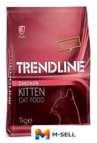 Сухой корм для кошек Trendline c курицей для котят 15 кг - Изображение №1 — Мульти e-магазин M-SELL