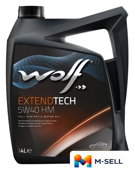 Моторное масло Wolf ExtendTech 5W-40 HM 4л - Изображение №1 — Мульти e-магазин M-SELL