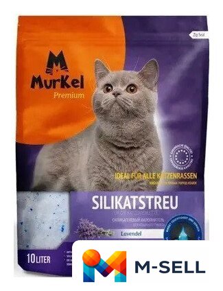 Наполнитель для туалета MurKel Силикагелевый 10л (лаванда) - Изображение №1 — Мульти e-магазин M-SELL