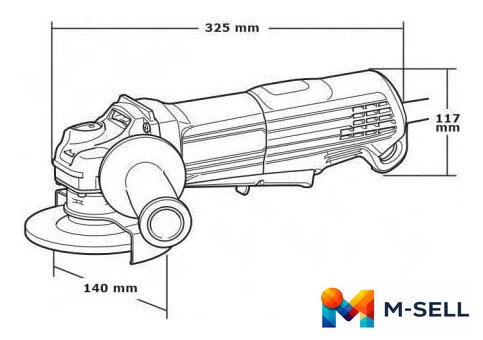 Угловая шлифмашина Makita GA5050R - Изображение №3 — Мульти e-магазин M-SELL