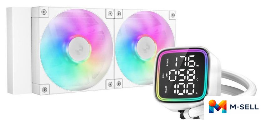 Система жидкостного охлаждения для процессора DeepCool LD240 R-LD240-WHDMMN-G-1 - Изображение №1 — Мульти e-магазин M-SELL
