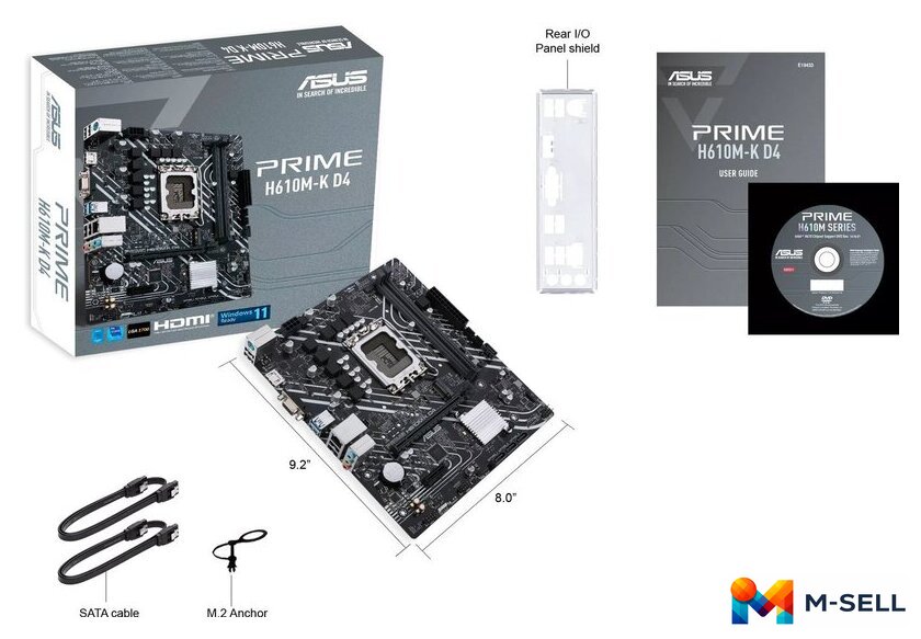 Материнская плата ASUS Prime H610M-K D4 - Изображение №7 — Мульти e-магазин M-SELL
