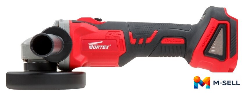 Угловая шлифмашина Wortex CAG 1812 E CAG1812E00029 (без АКБ) - Изображение №2 — Мульти e-магазин M-SELL