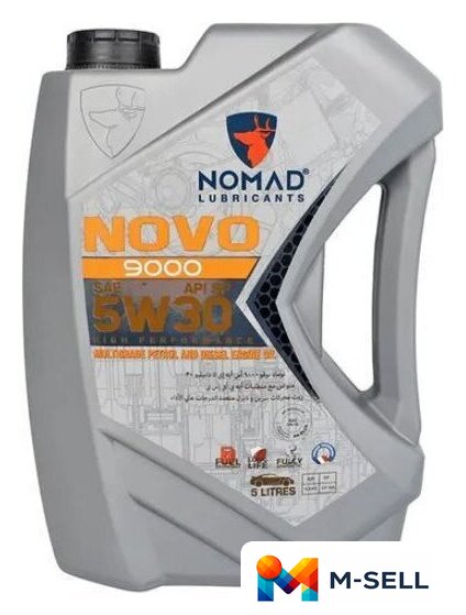 Моторное масло Nomad Novo 9000 5W-30 API SP ILSAC GF-6A 5л - Изображение №1 — Мульти e-магазин M-SELL