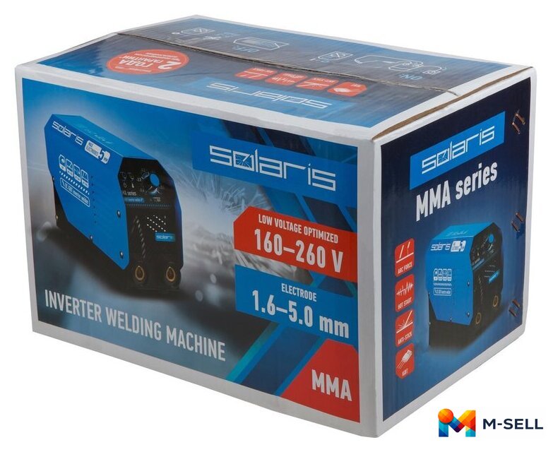 Сварочный инвертор Solaris MMA-250D - Изображение №7 — Мульти e-магазин M-SELL