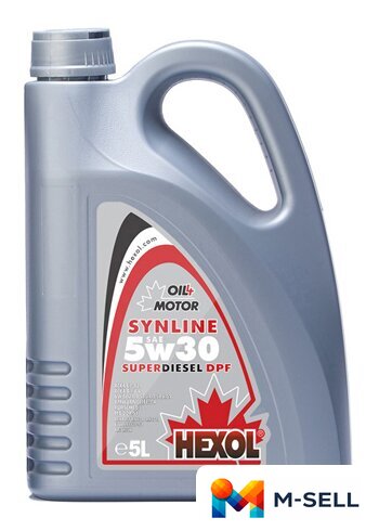 Моторное масло Hexol Synline SuperDiesel DPF 5W-30 5л - Изображение №1 — Мульти e-магазин M-SELL
