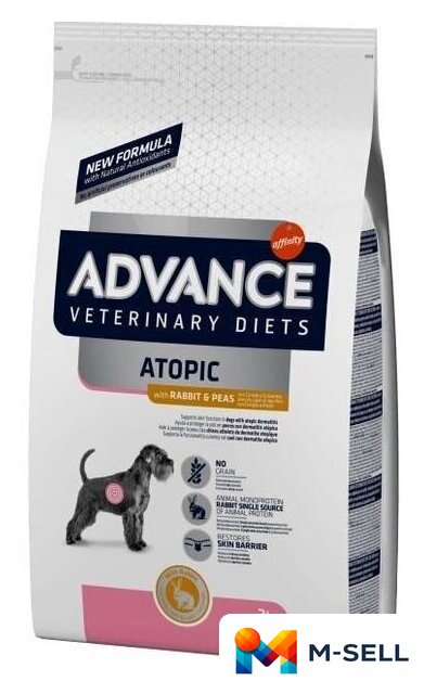 Сухой корм для собак Advance Atopic Rabbit & Peas 12 кг - Изображение №1 — Мульти e-магазин M-SELL