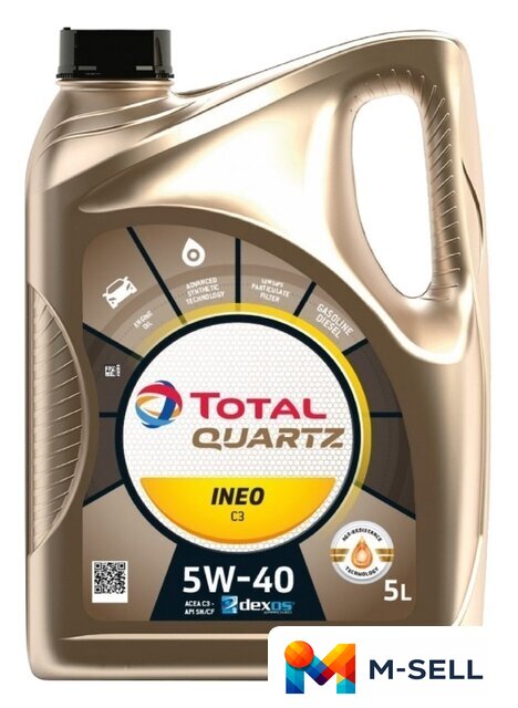 Моторное масло Total Quartz Ineo C3 5W-40 5л - Изображение №1 — Мульти e-магазин M-SELL