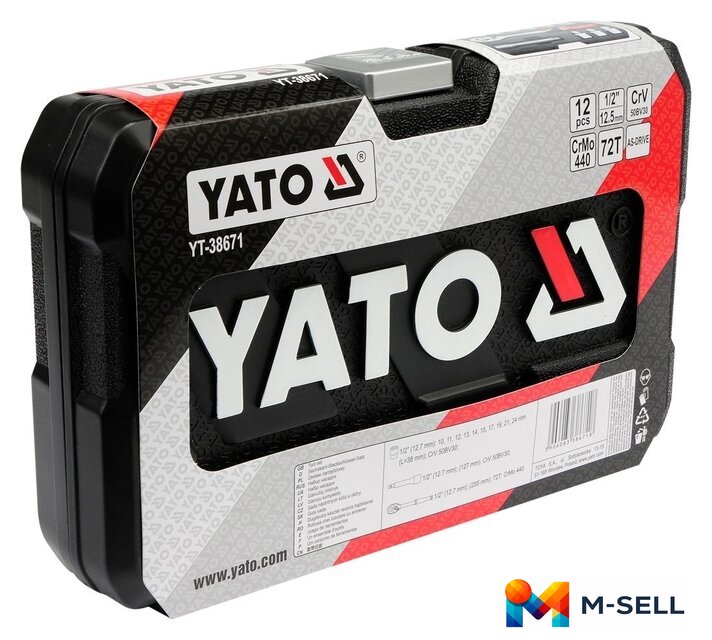 Универсальный набор инструментов Yato YT-38671 (12 предметов) - Изображение №4 — Мульти e-магазин M-SELL