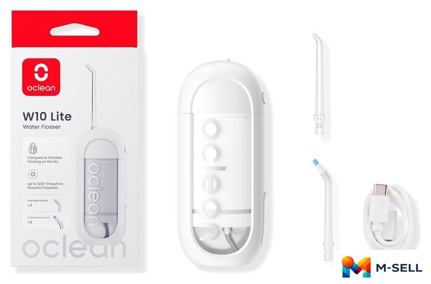 Ирригатор  Oclean W10 Lite (белый) - Изображение №18 — Мульти e-магазин M-SELL