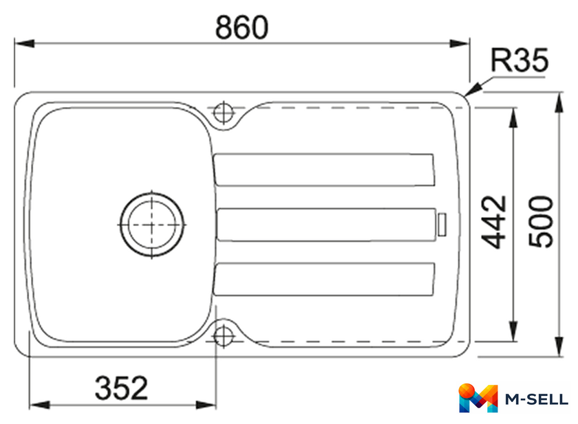 Кухонная мойка Franke Antea AZG 611-86 (белый) - Изображение №2 — Мульти e-магазин M-SELL