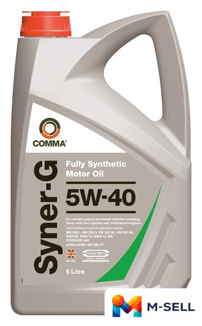 Моторное масло Comma Syner-G 5W-40 5л - Изображение №1 — Мульти e-магазин M-SELL