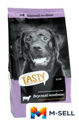 Сухой корм для собак Tasty Для взрослых собак с ягненком 15 кг - Изображение №1 — Мульти e-магазин M-SELL